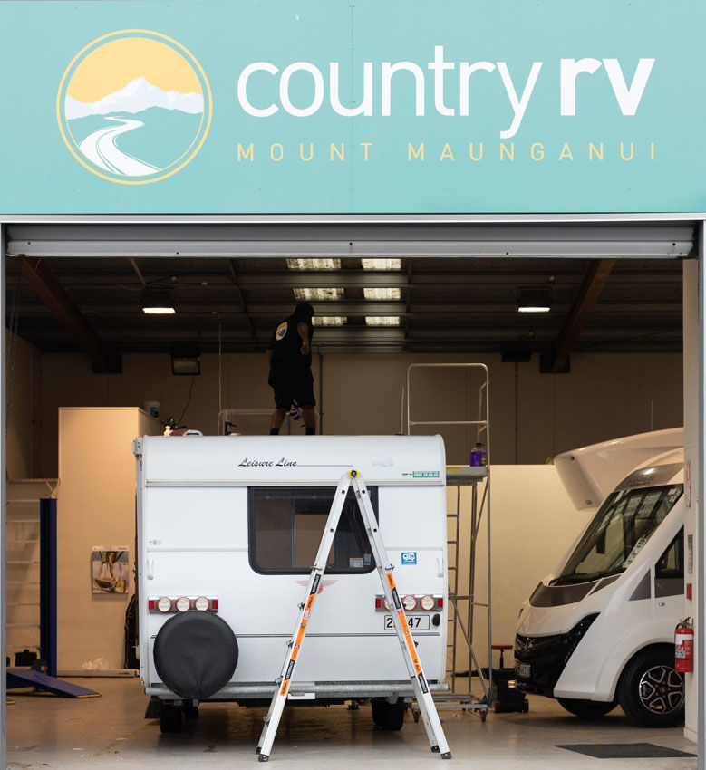 Country RV Service Centre while repairing a caravan